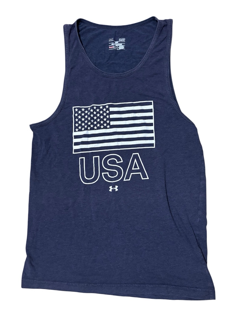 🟤Under Armour Navy Blue USA Graphic Tank